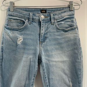 Lee Lightwash Ripped Skinny Jeans 26